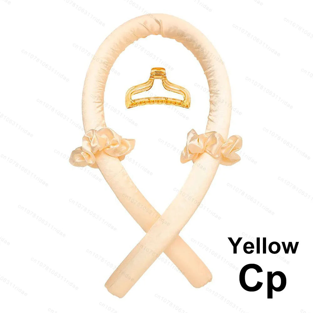 Heatless Curling Rod Night Cap No Heat Ribbon Lazy Hair Curlers Headband Hair Rollers Sleeping Soft Headband Hair Styling Tools Halalzen