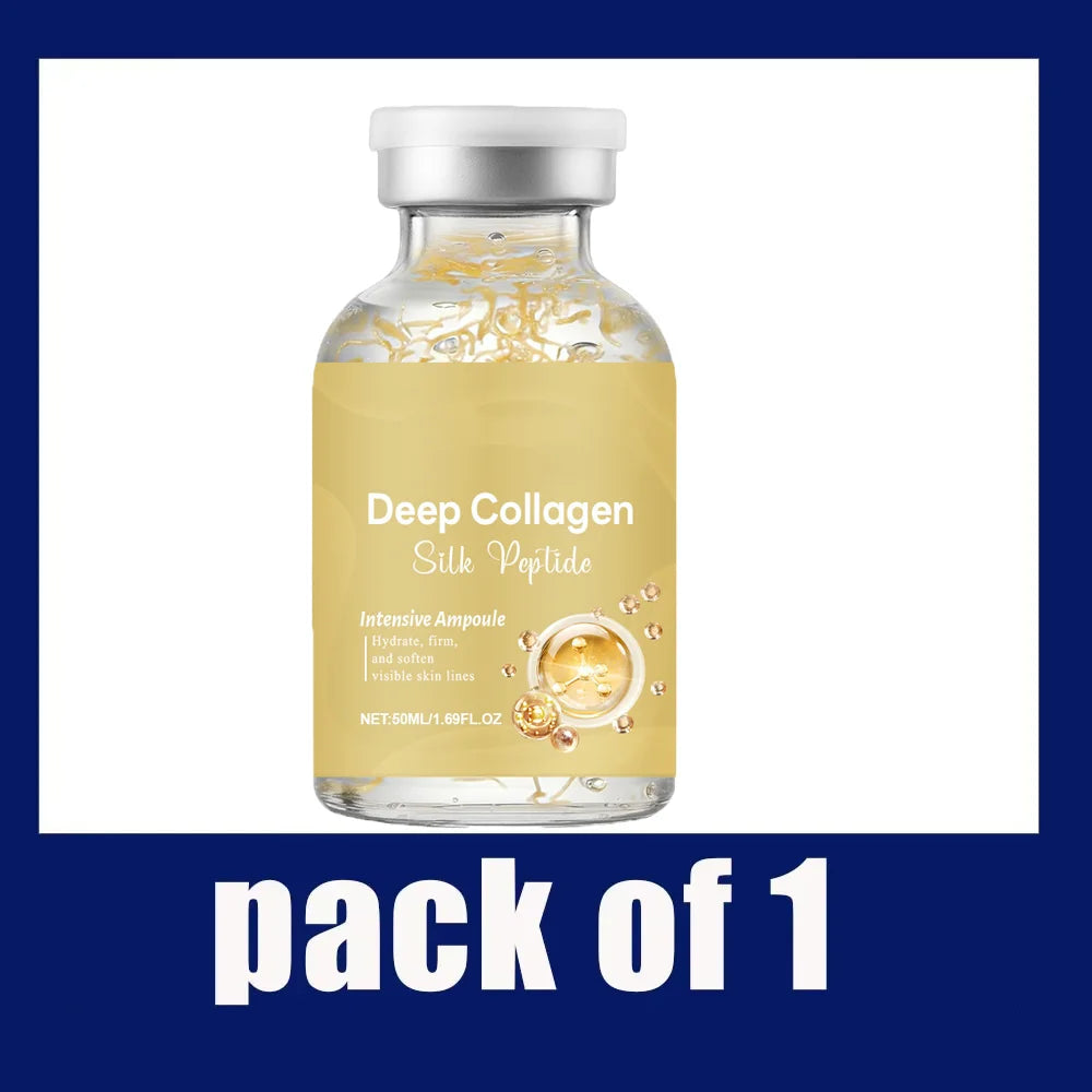 Silk Peptide Ampoule | Anti-Aging Serum with Collagen & 30 Peptide Complex for Intensive Lifting, Skin Tightening & Firming Halalzen