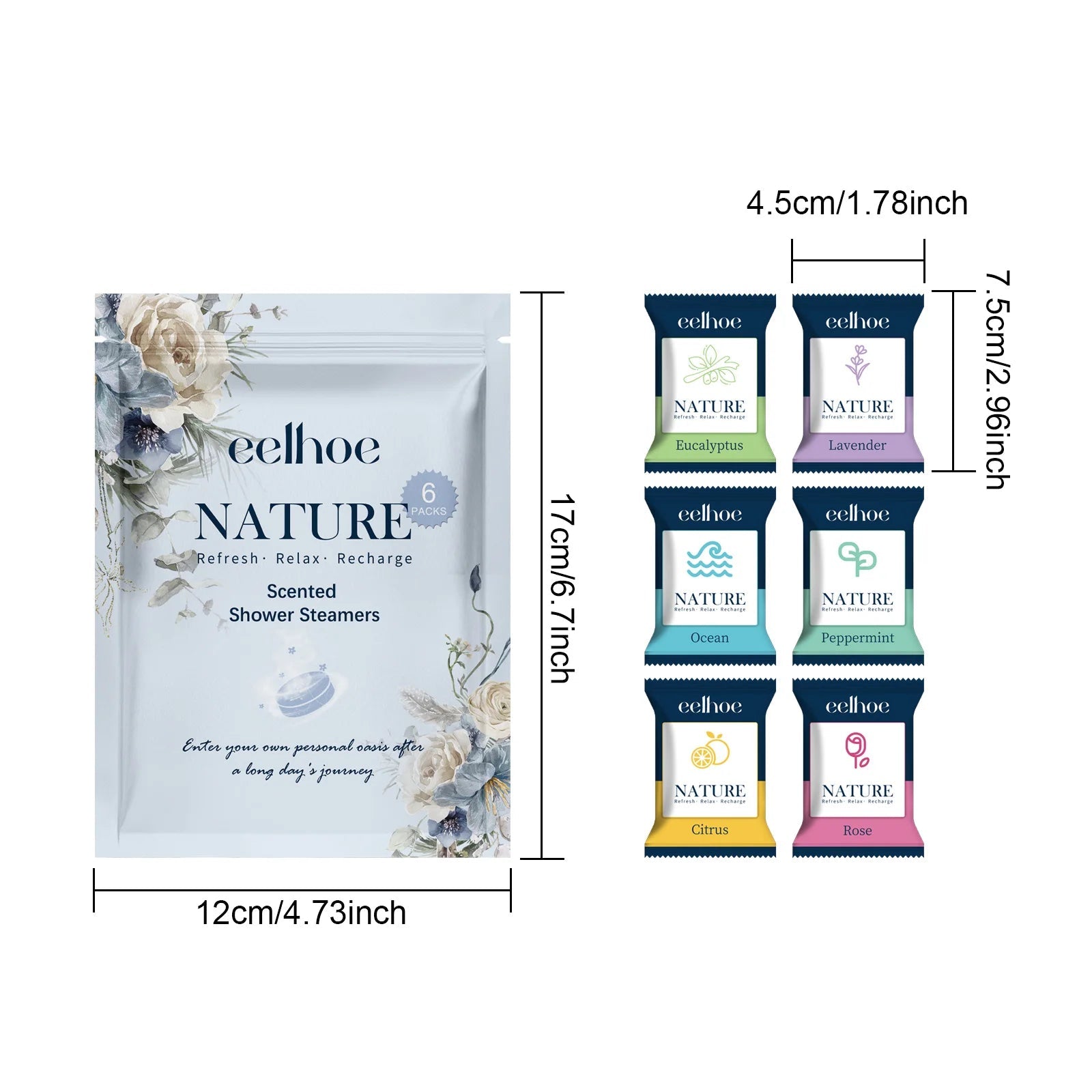 Portable Aromatherapy Shower & Bath Tablets - Deeply Cleanses Skin, Locks in Moisture, Refreshing & Long-Lasting Fragrance Halalzen