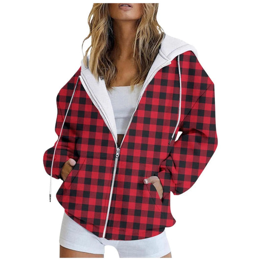 Hoodies For Teen Girls Trendy Womens Zip Up Hoodies Long Sleeve Oversized Sweatshirts Fleece Jacket Pockets 2025 Y2k Clothes