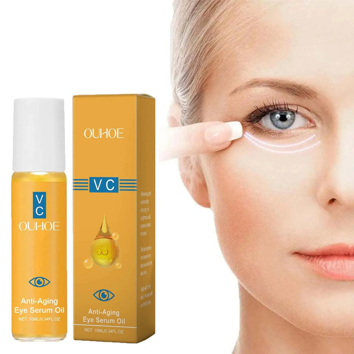 Anti Aging Eye Serum Oil Brightening Firming Fade Fine Lines Remove Puffiness Dark Circles Hydrating Smooth VC Eye Essence Oil Halalzen
