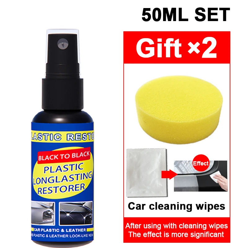 Car Plastic Restorer Back To Black Gloss Car Cleaning Products Plastic Leather Restore Auto Polish And Repair Coating Renovator