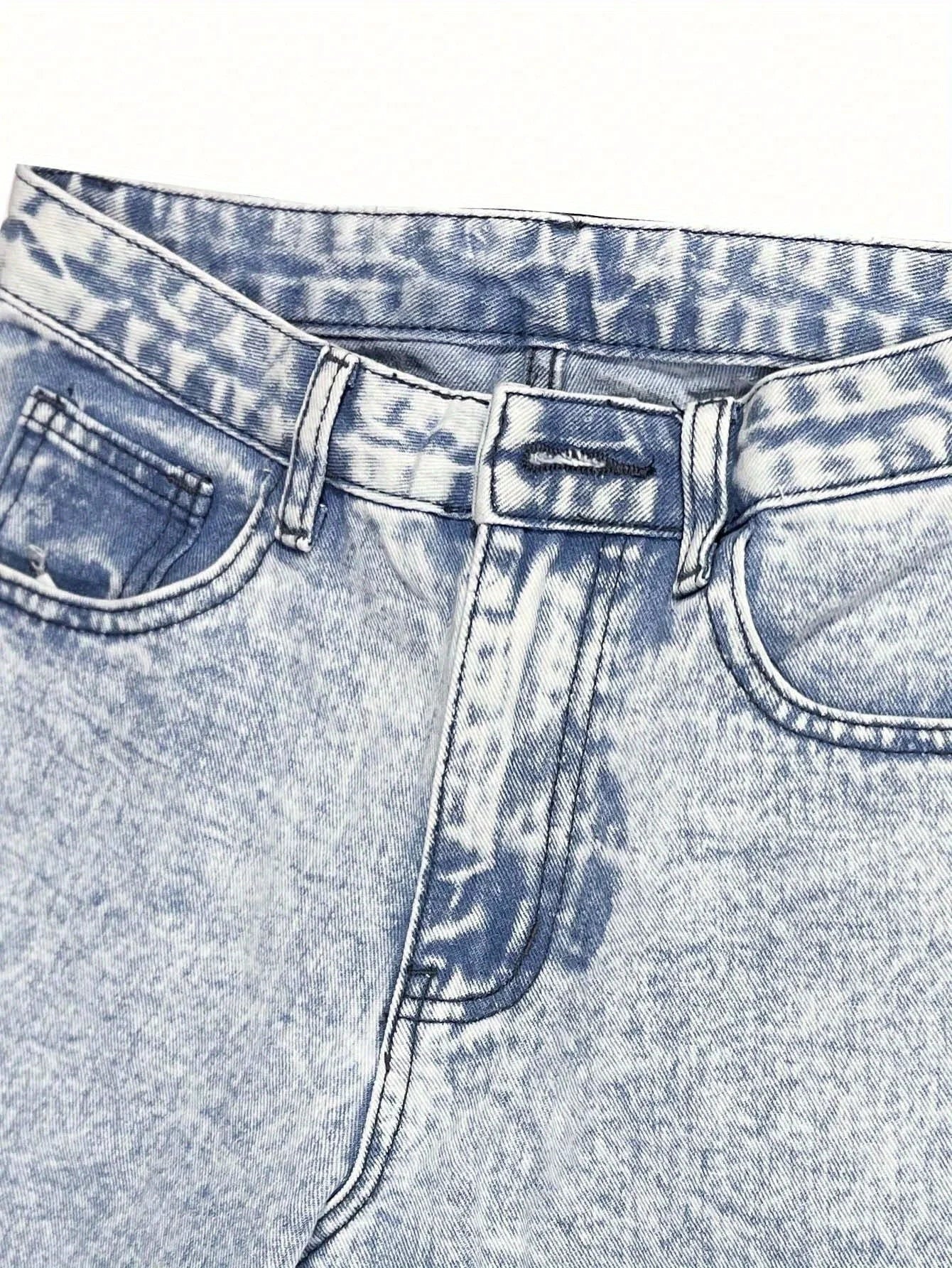 Teenage girls' casual, simple, cute, sweet and elegant pocket design, pink bow embroidered washed jeans, suitable for vacation,