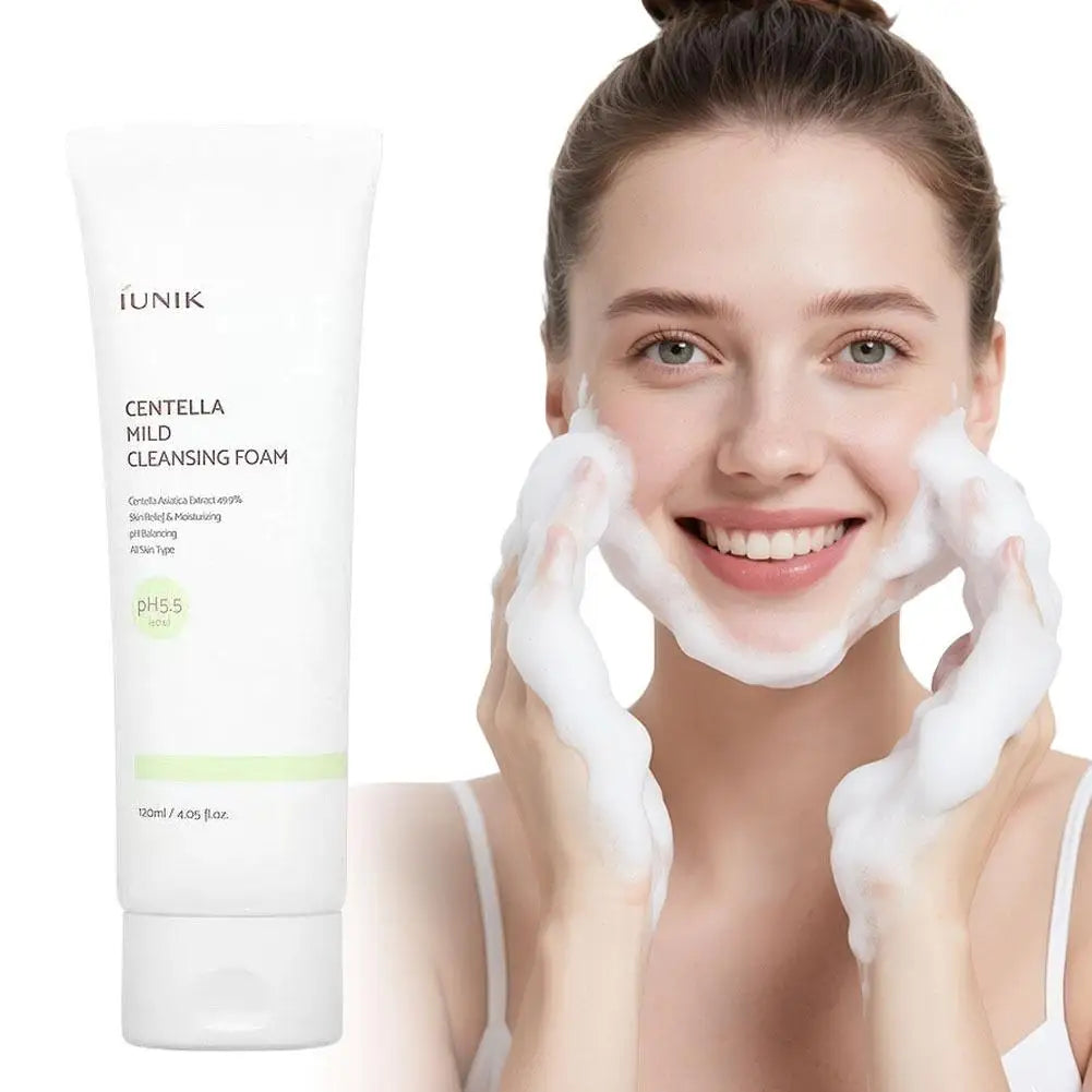 Vegan Centella Asiatica Calming Cleanser IUNIK Mild Cleansing Foam Propolis Vitamin Moisturizing Cleanser Korean Skin Care Halalzen