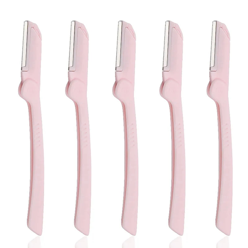 1/3/5pcs Portable Folding Eyebrow Trimmer Stainless Steel Blade Facial Hair Remover for Eyebrow Armpit Compact Makeup Tools Halalzen