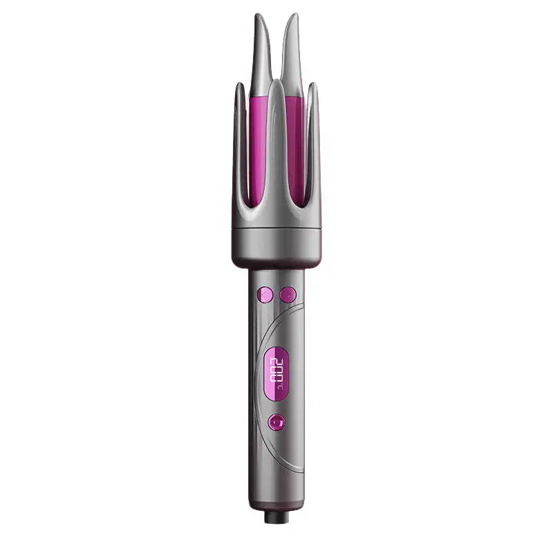 Professional Ceramic Hair Curler Wand Long Barrel Portable Electric Automatic Fast-Curling Iron LED Display for Household Use