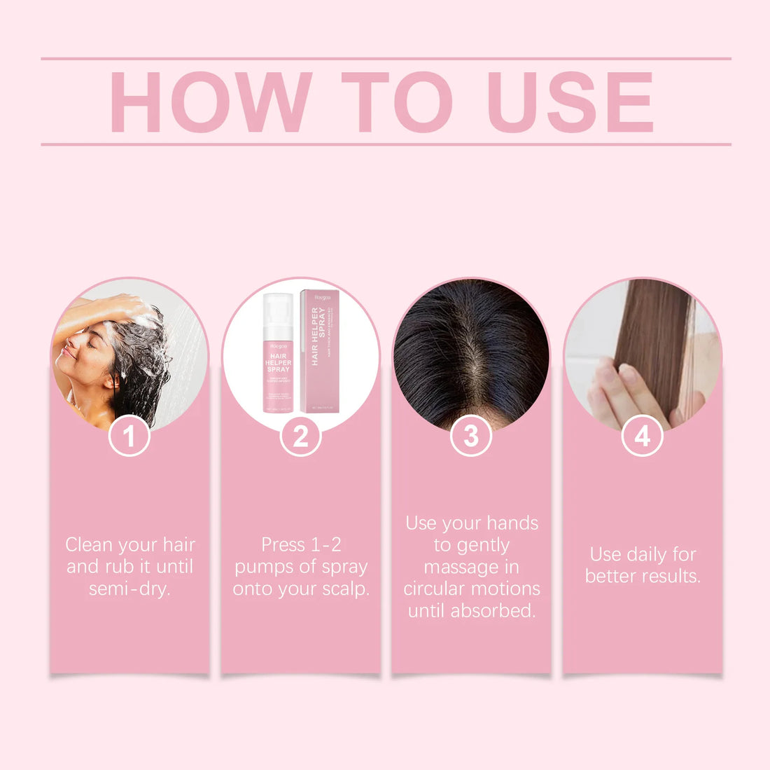 HOEGOA Hair Moisturizing Spray Reduce Loss Improving Quality Relieve Scalp Oiliness Removing Dandruff Smoothing Hair Cares Spray