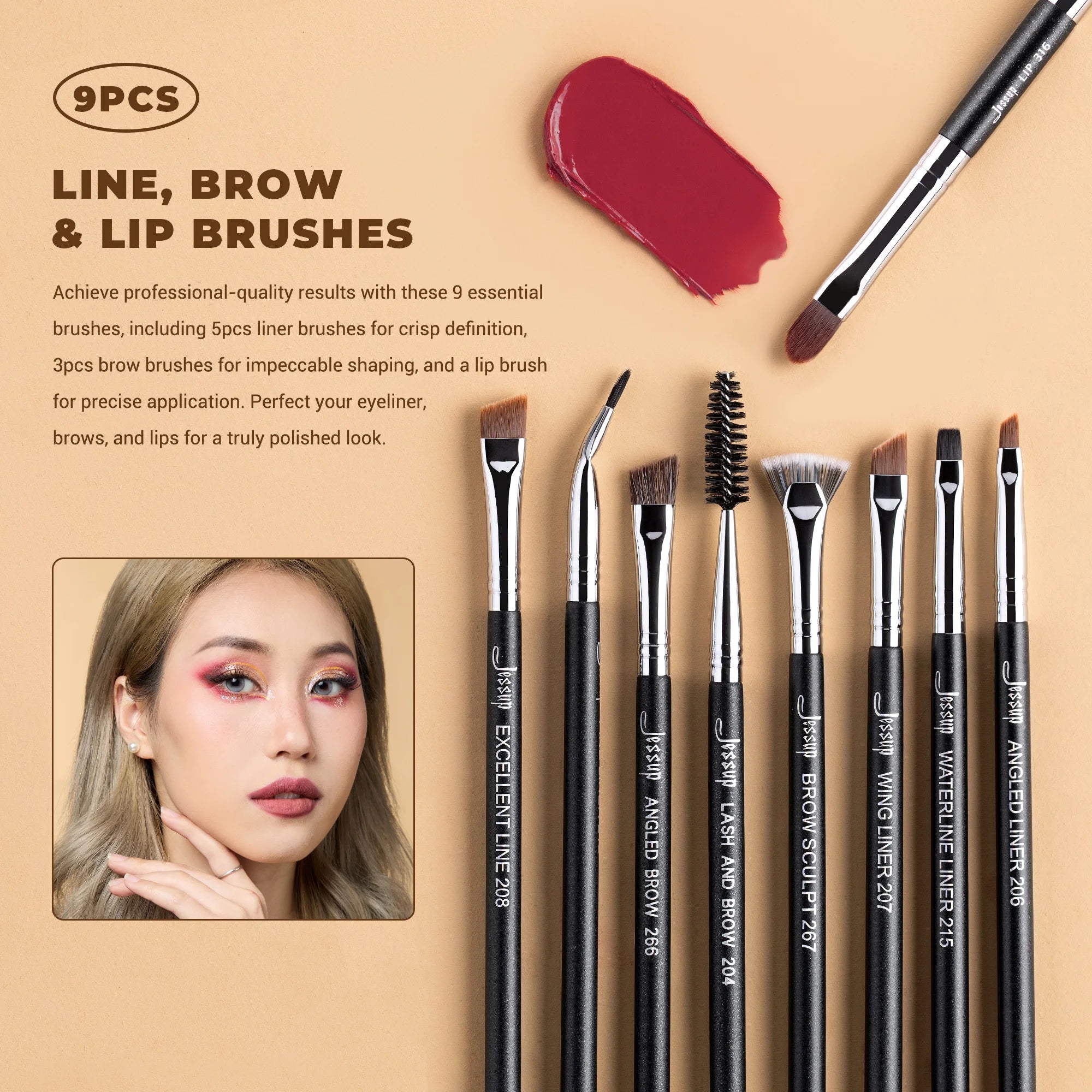 Jessup Makeup Brushes Set Professional 35pcs Premium Synthetic Labeled Make up Brush for Foundation Eyeshadow Concealer Contour