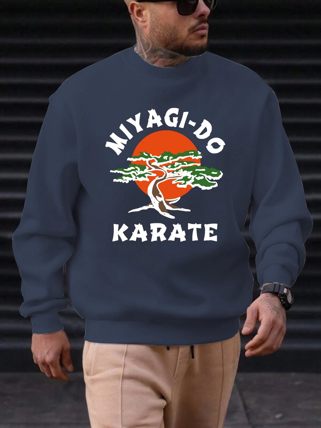 Men's Cotton Crewneck Sweatshirt MIYAGI-DO Graphic Print 2025 New Trending Fashion Casual High Quality Top Clothing