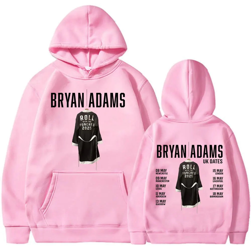 BRYAN ADAMS ROLL WITH THE PUNCHES TOUR 2025 Hoodies Men's Women Clothing Fashion Hip Hop Sweatshirts Oversized Pullovers Hoodie