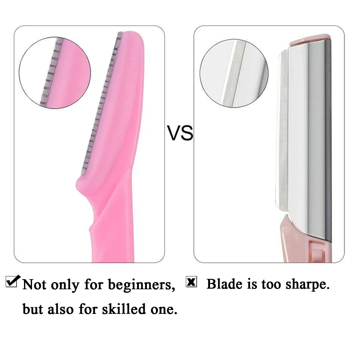 30Pcs/Bottle Eyebrow Razors With Container Facial Eye Brow Trimmer In Case Hair Removal Shaver Safe Blades Trimming Tools Halalzen