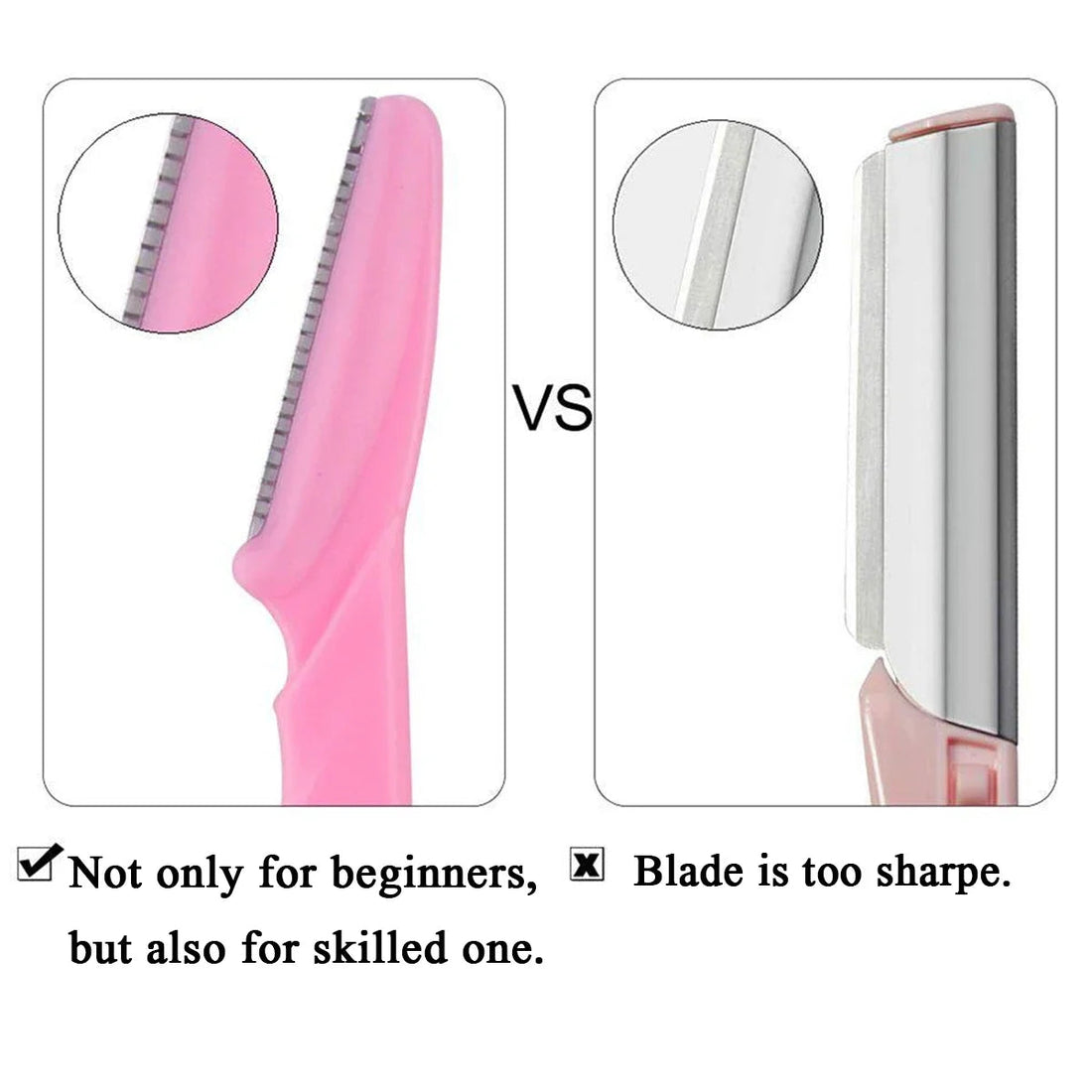 30Pcs/Bottle Eyebrow Razors With Container Facial Eye Brow Trimmer In Case Hair Removal Shaver Safe Blades Trimming Tools Halalzen