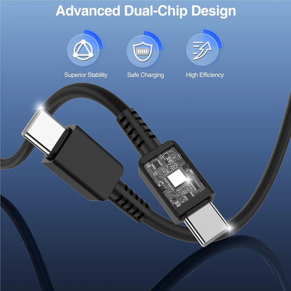 45W Super Fast Charger For Samsung Galaxy S25 S24 S23 S22 Ultra S21 Plus Note 20 USB C to C Fast Charging Data Cable Accessories
