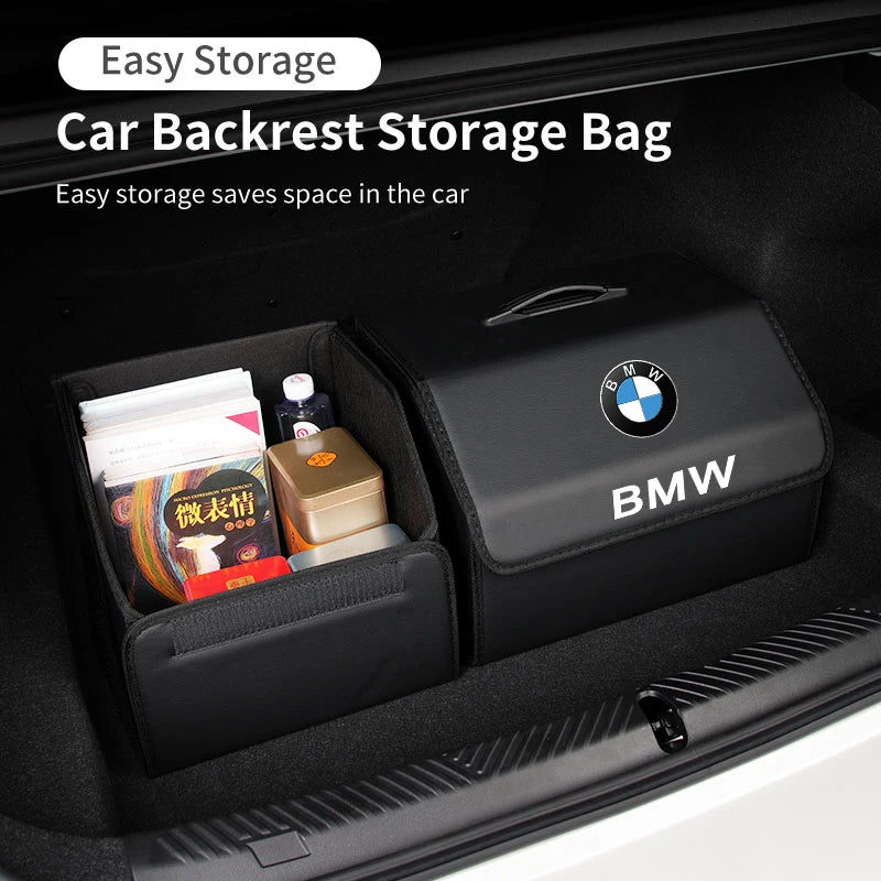Car Trunk Storage Box High-capacity Leather Organizer Case For BMW E46 E90 E60 F30 F10 E39 E36 F20 G20 G30 E92 E87 E91 X5 E70 X3