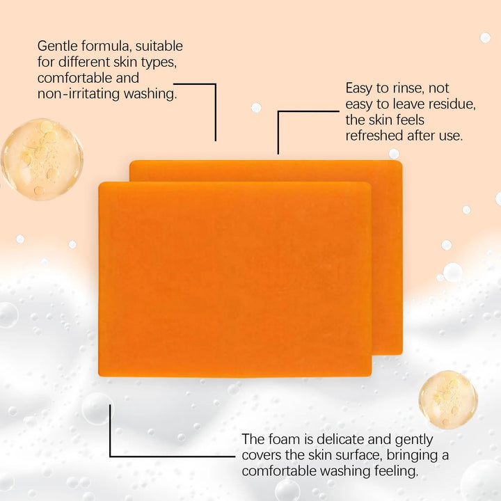 OCEAURA Papaya Turmeric Nourishing Bath Soap Deep Clean Improve Dull Skin Remove Dirt Smooth Epidermis Body Moisturize Bath Soap Halalzen