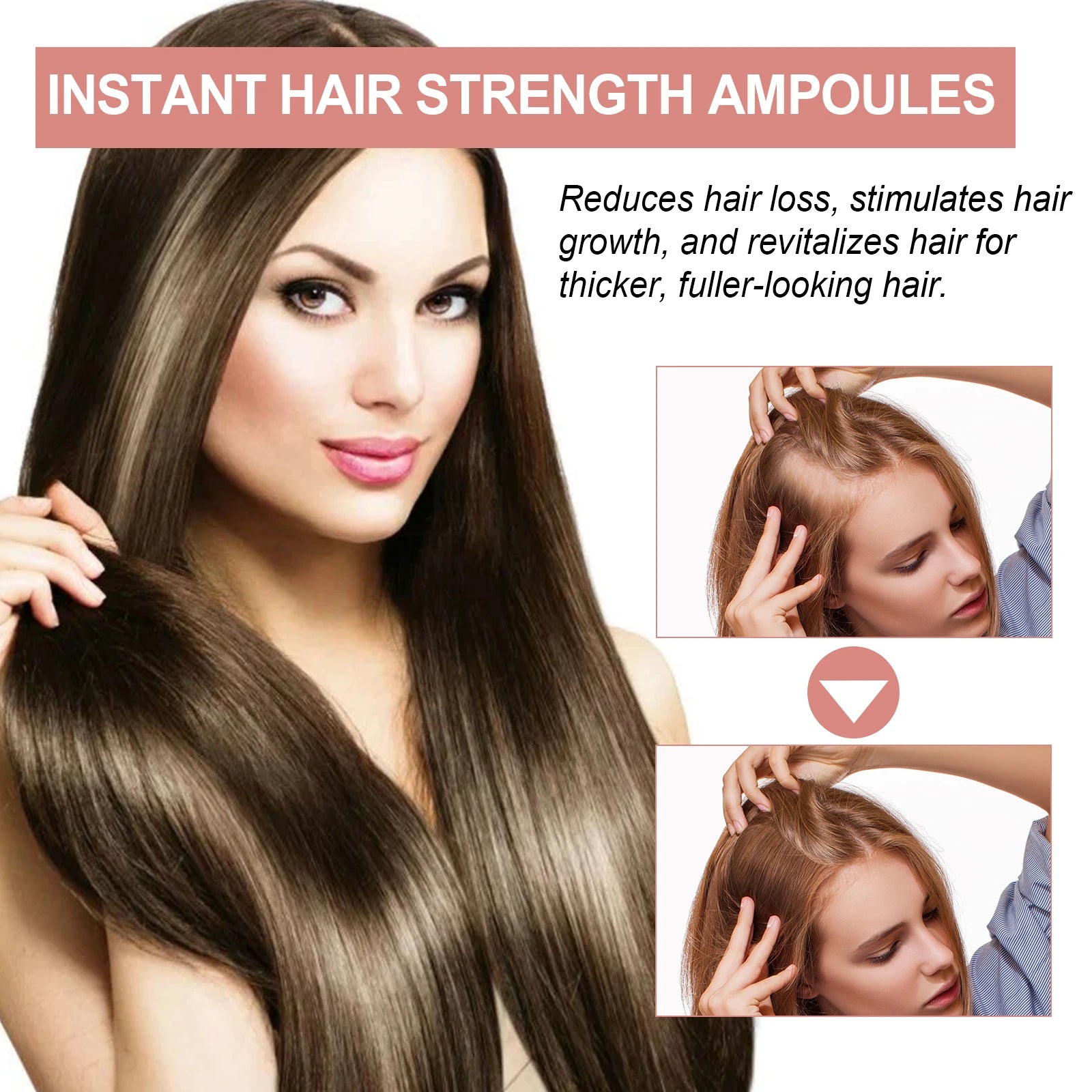 Hair Growth Ampoules Regrowth Anti Hair Loss Repair Split End Dry Damaged Hair Essential Oil Nourishing Scalp Portable Hair Care