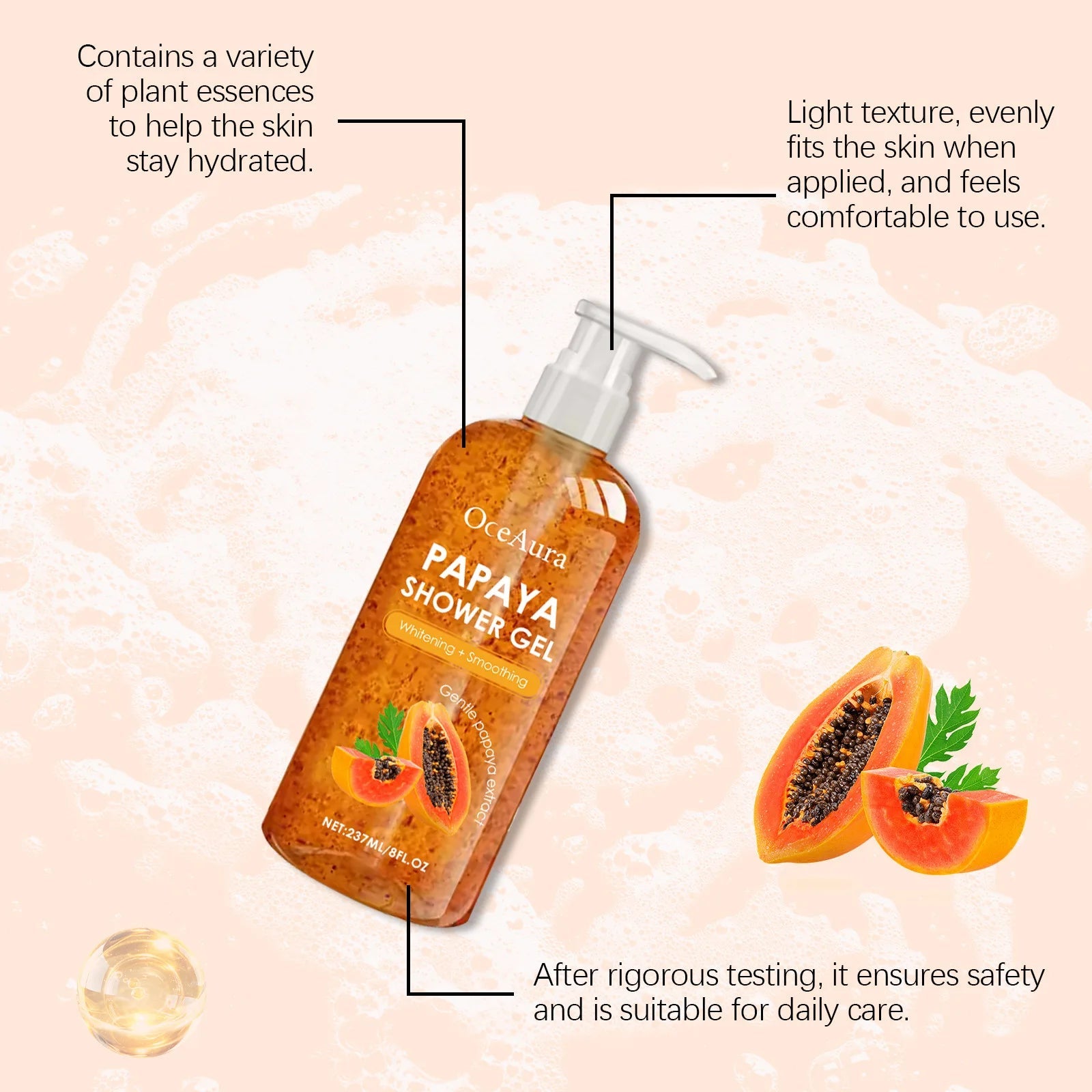 Moisturizing Shower Gel Brightening Refreshing Oil Control Glow Improve Dryness Delicate Smoothing Whitening Cleansing Body Wash Halalzen