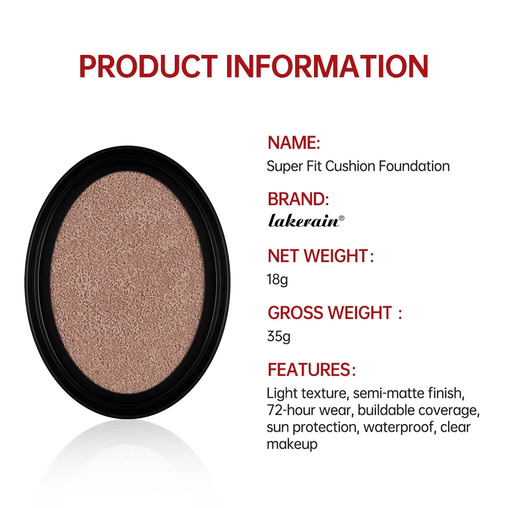 High Coverage Super Fit Cushion Foundation Refill Sunscreen Waterproof Long Lasting Makeup Bb Cream Foundation Refill Cosmetics