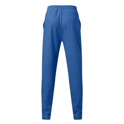 Men s Casual Elastic Waist Drawstring Trousers with Pockets Solid Color Streetwear Pants for Everyday Comfort