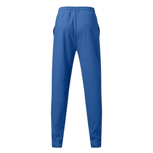 Men s Casual Elastic Waist Drawstring Trousers with Pockets Solid Color Streetwear Pants for Everyday Comfort
