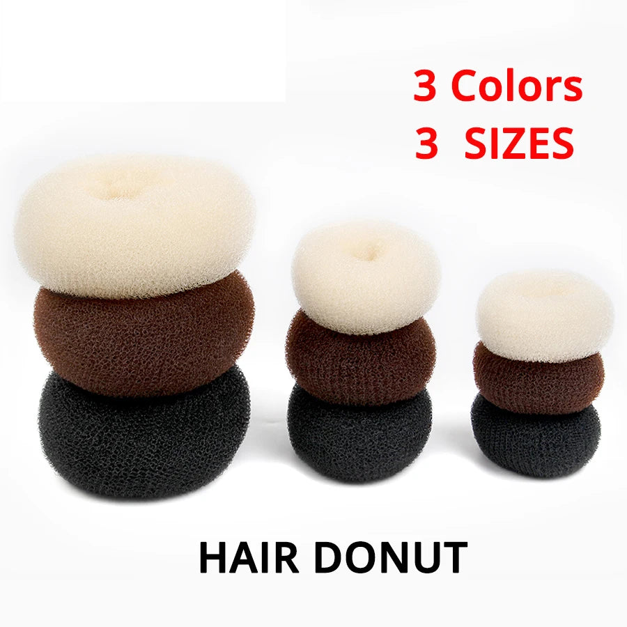 Roller For Hair Bagel Doughnut Hair Styling Curler Hair Bun Maker For Elegant Women Magic Hair Donut  Clips Hair Styling Tool