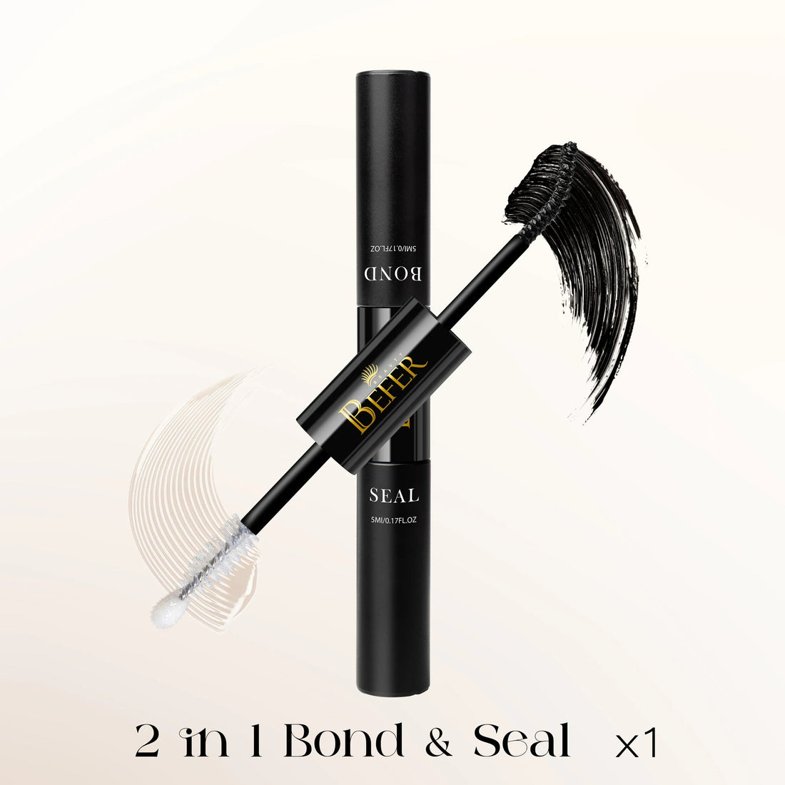 BEFER Glue For Eyelashes 2in1 Lash Bond And Seal Eyelash Glue+Eyelash Remover Waterproof Eyelashes Adhesives Strong Fixed Lash Halalzen