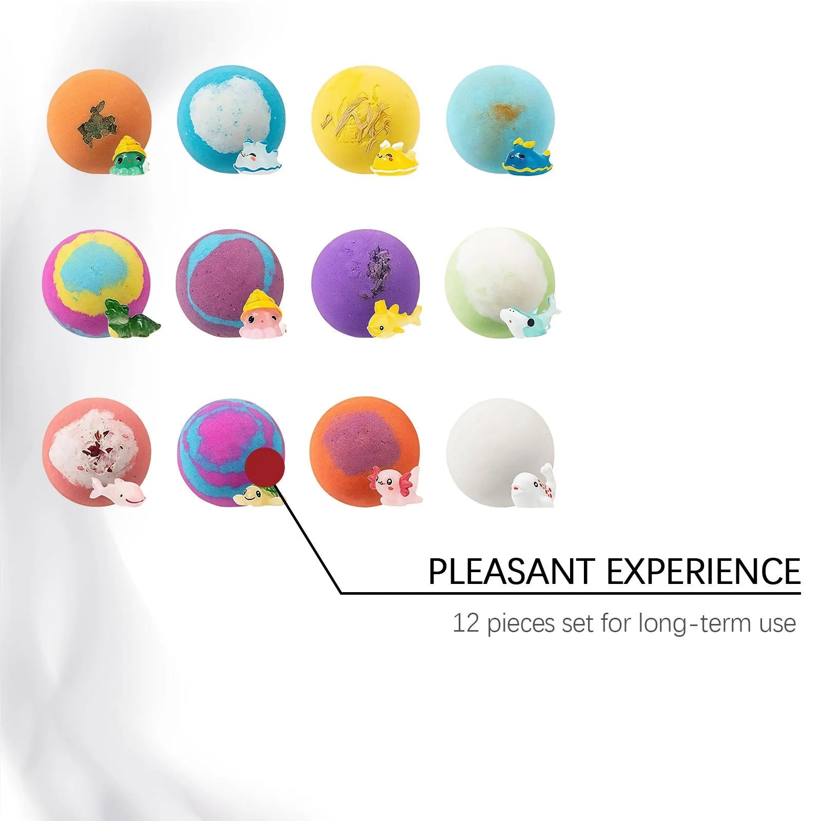 Kids Bath Bombs Hidden Surprise Colorful Rich Bubble kids Funny Relaxing Bath Toys Children Holiday Gift Set Ocean Bubble Bath Halalzen