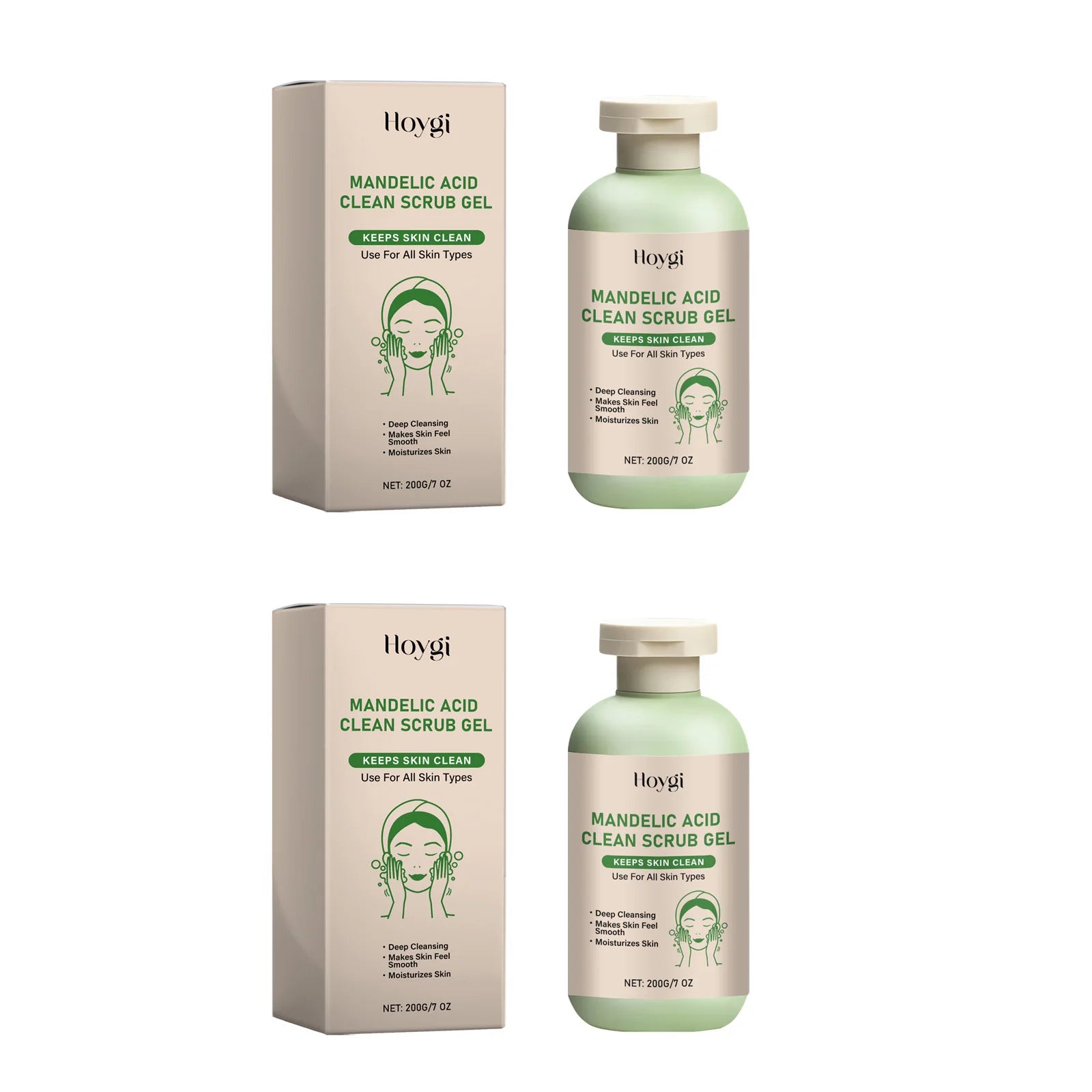 Mandelic Acid Body Clean Scrub Gel Exfoliating Gentle Dead Skin Remover Smoothing Skin Care Hydrating Deep Cleansing Scrub