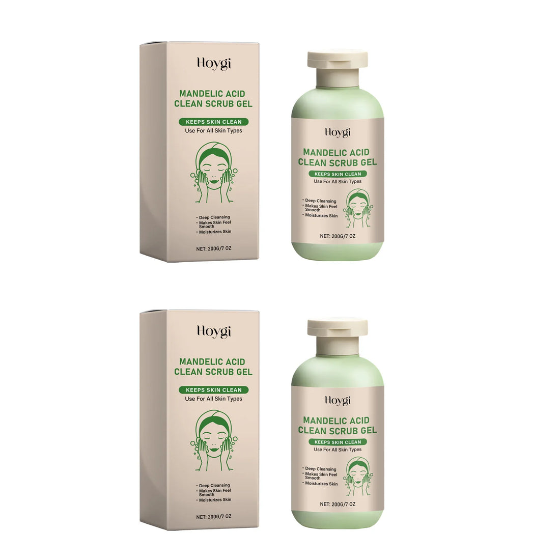 Mandelic Acid Body Clean Scrub Gel Exfoliating Gentle Dead Skin Remover Smoothing Skin Care Hydrating Deep Cleansing Scrub