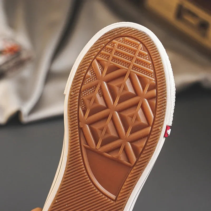 Children High Top Board Shoes Kids Canvas Shoes Side Zipper Comfort Slip on Baby Soft Sole Non Slip Breathable Toddler Shoes