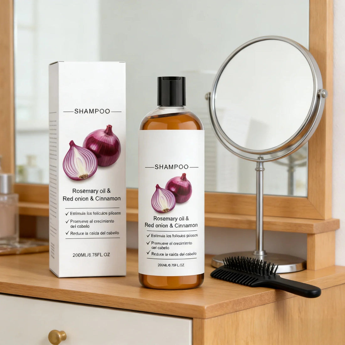 Red Onion Hair Growth Shampoo Against Hair Loss Products Strengthening Hair Follicle Lightweight Cinnamon Rosemary Oil Shampoo Halalzen