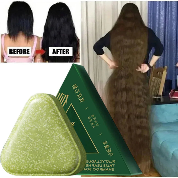 Seven Green Platycladi Usman Grass Handmade Shampoo Soap Refreshing Flushing Healthy Anti-removal Hair Nourishing Clean Product Halalzen