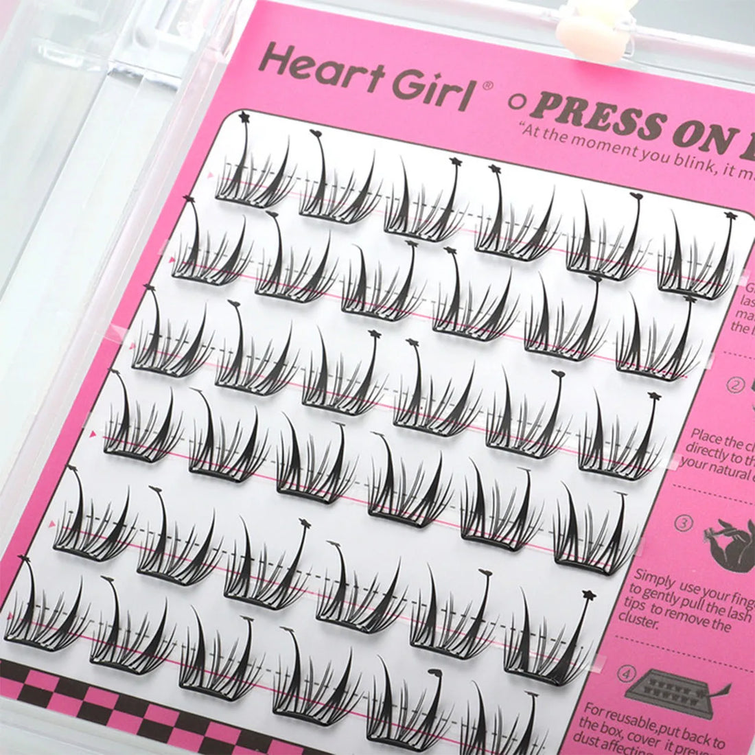 Glue-free False Eyelashes Fluffy Thick & Curled Daily Party Lash Star Butterfly Manga Clusters DIY Eyelash Extension Makeup Tool