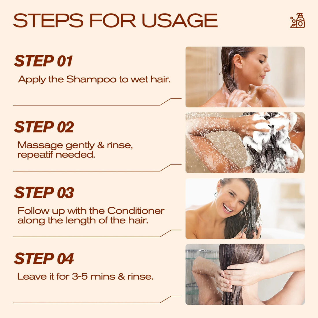 Batana Shampoo and Conditioner, thick foam, fresh fragrance, super cleaning power, smooth and moisturizing. Halalzen