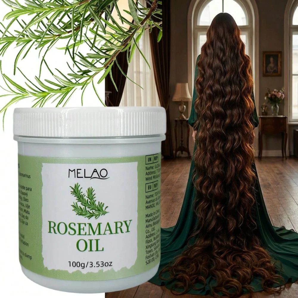 Rosemary Oil for Hair, MELAO Pure Rosemary Oil, Nourishes Scalp & Strengthens Hair, Promotes Healthy Hair, Adds Shine & Softness