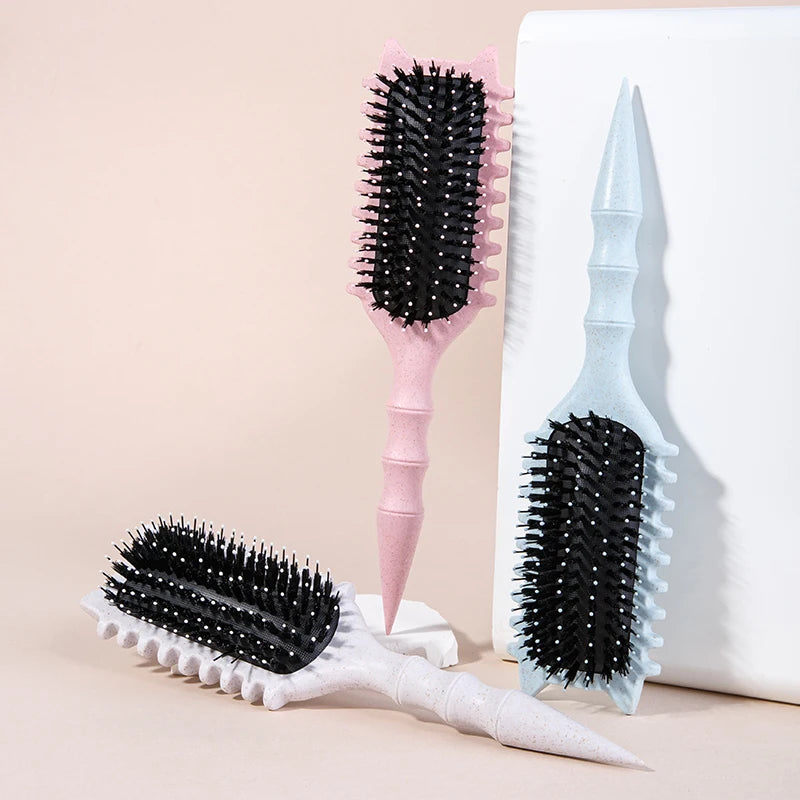 WANMEI Salon Styling Curly Hair Styling Brush Curl Hair Brush for Combing and Shaping  Curls Reduce Pulling Tools Halalzen
