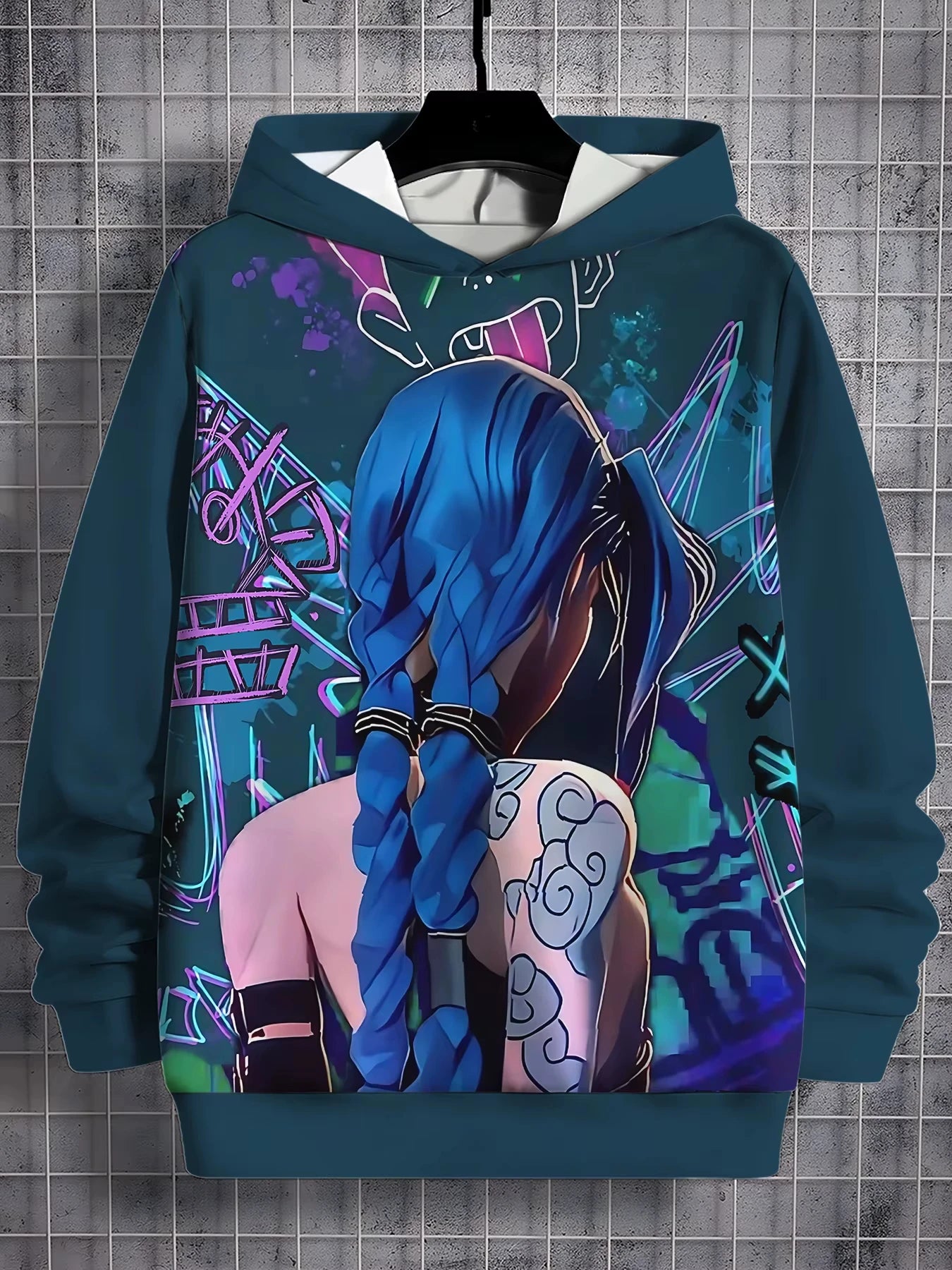 Anime Game Arcane Jinx 3d Print Hoodies Men Women Fashion Hoodie Sweatshirt Women Sweats Unisex Tracksuit Pullovers Clothes Lol