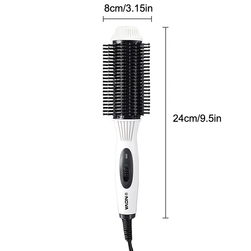 Multifunctional Heating Curling Iron Ceramic Heated Round Brush Electric Hair Straightener Brushes Professional Styling Tool