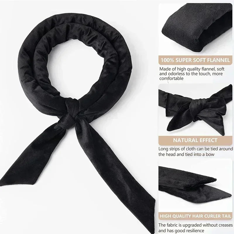 Heatless Curling Rod Headband No Heat Hair Curlers Ribbon Lazy Hair Rollers Silk Curls Sleeping Soft Headband Hair Styling Tools Halalzen