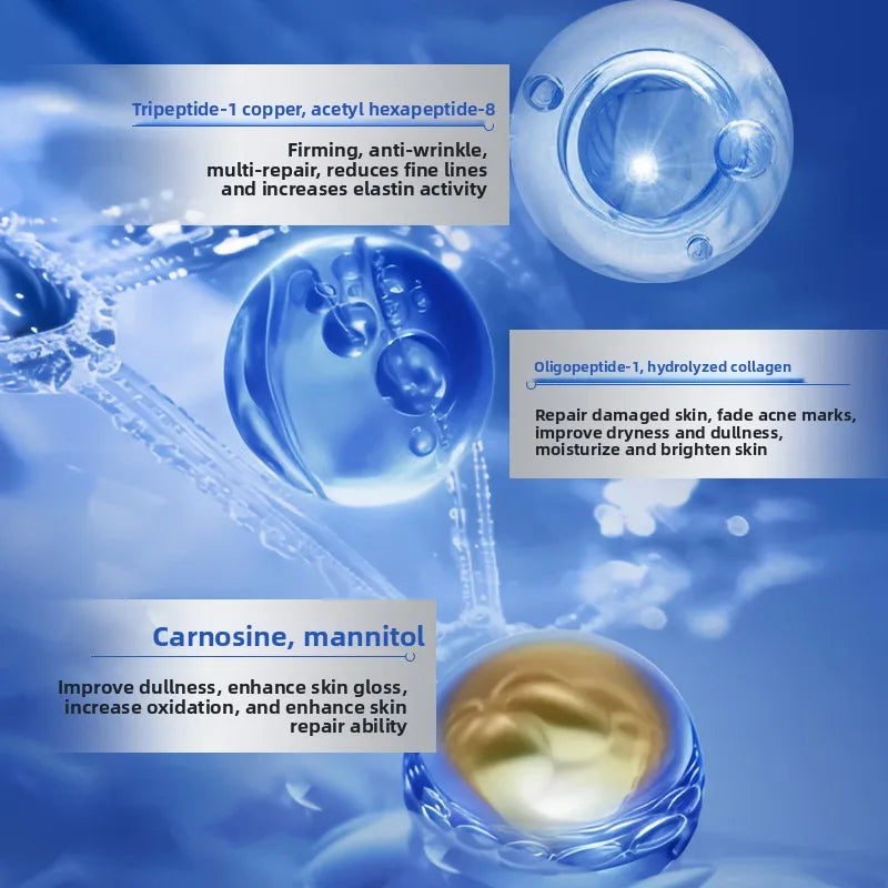 GHK-Cu Blue Copper Peptide Anti-Wrinkle Freeze-Dried Powder - Anti-Wrinkle & Soothing Face Serum with Hyaluronic Acid