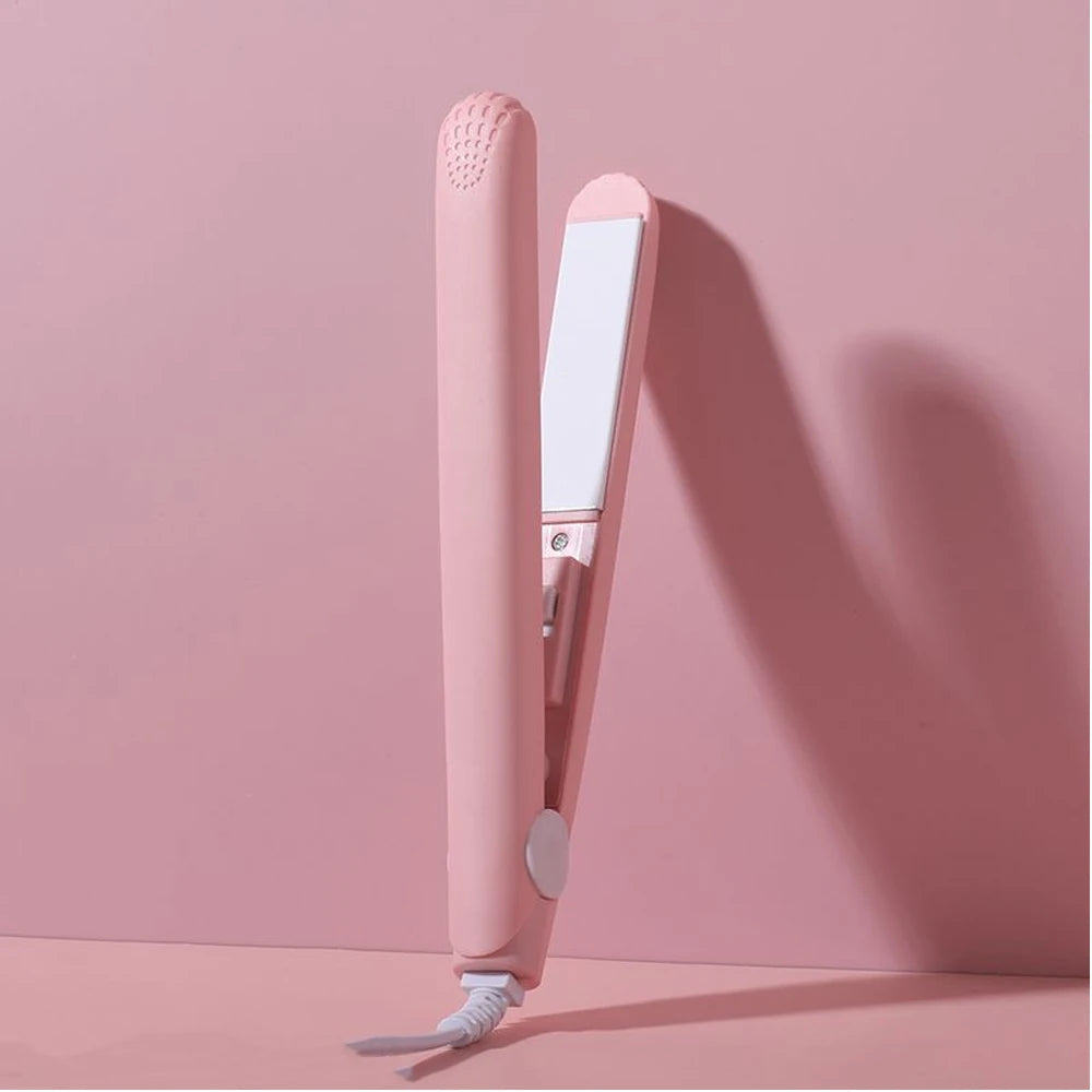Pink Ceramic Flat Iron Hair Straightener For Smooth Finish Ceramic Floating Plates Quick Heat Up Pro Salon Curler Hair Wand Halalzen