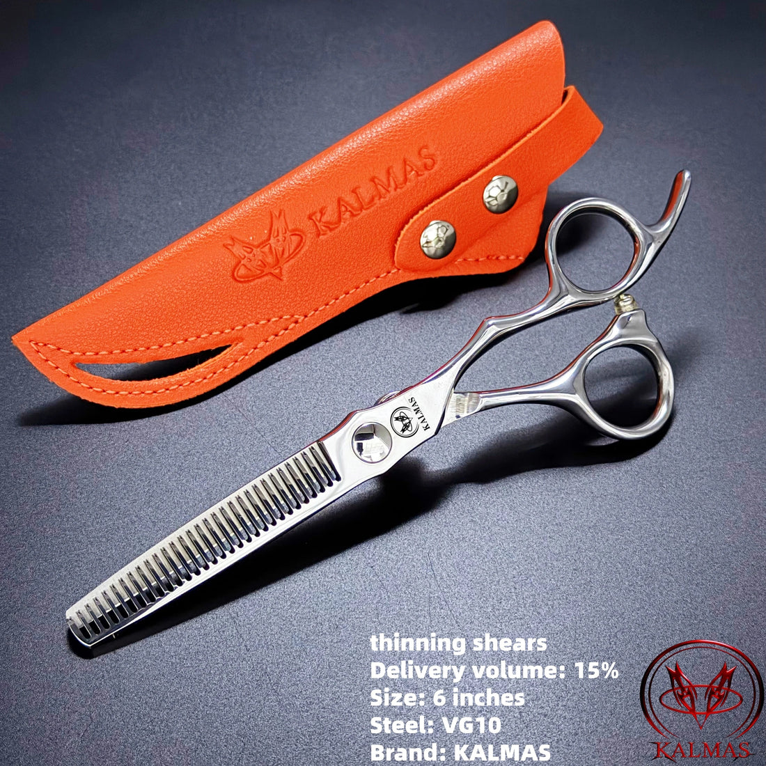 KALMAS Professional Hairdressing Scissors Set - Thinning Flat Tooth Scissors for Home Hair Cutting Styling Tools Halalzen