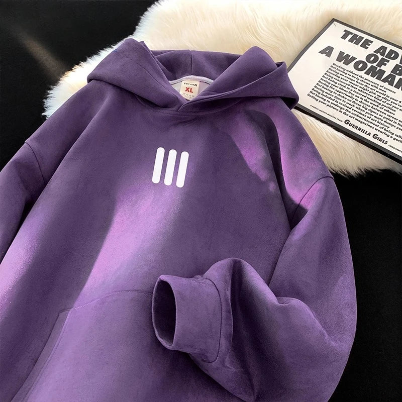 Men's Hoodie Classic Style Men's and Women's Clothing Autumn and Winter Casual Super Large Hoodie Sportswear Warm and Windproof