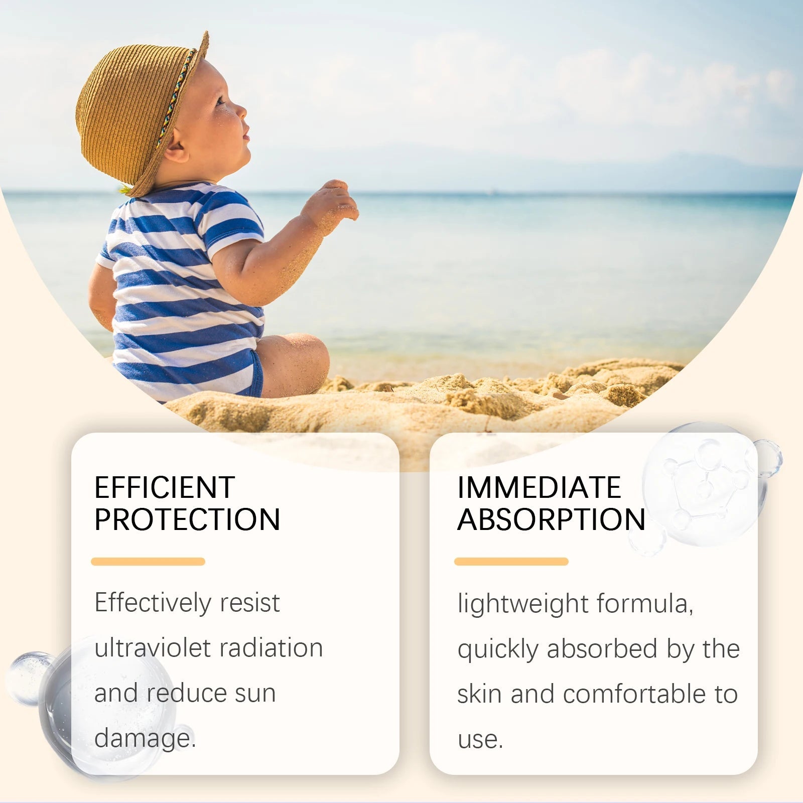 Children UV Protection Cream Lasting Sun Block Isolation Brightening Refreshing Oil Control SPF 90+Moisturizing Sunscreen Cream Halalzen