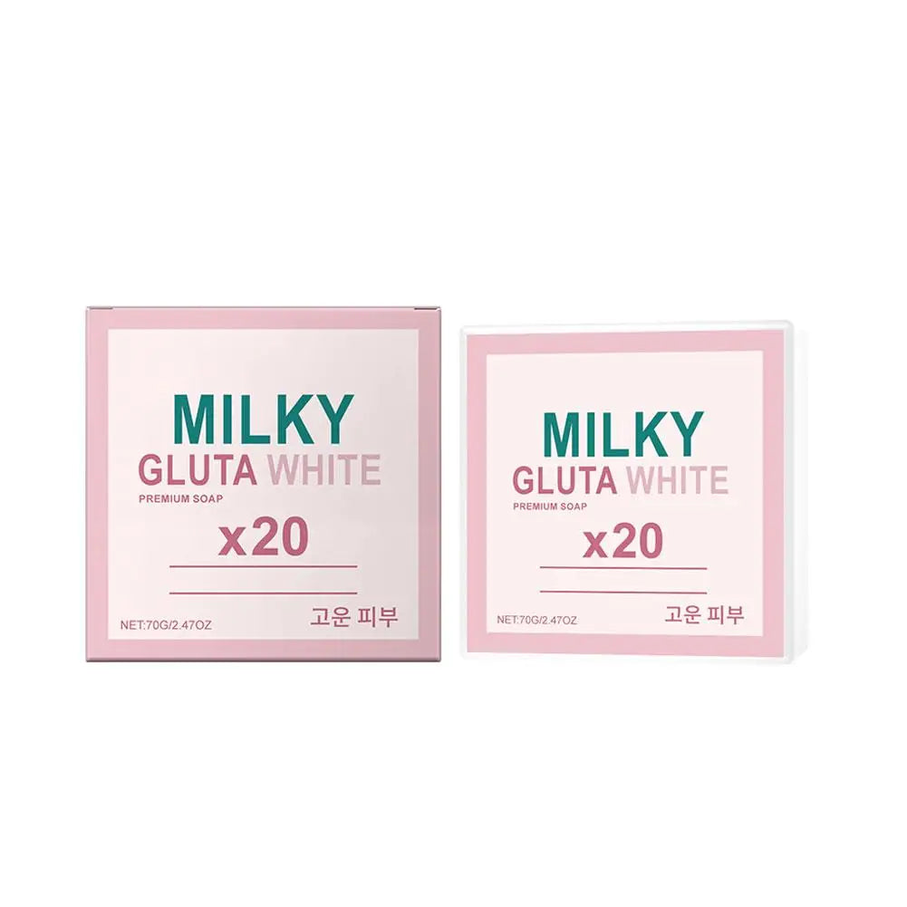 Gentle Milk Bath Soap - Deep Cleansing Exfoliating Oil Control Smoothing Fresh Brightening Reduce Dark Spots Whiten Skincare