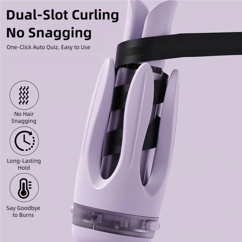 TINSOL 3-in-1 Automatic Curling Iron Large Wave Styling Curler Hair Perm Lazy Dual-Use Curling Iron Multi-Function Styling Tool