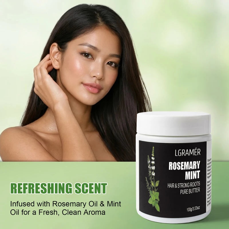 Rosemary Mint Hair & Strong Roots Curly  - Natural Hair Growth & Damage Repair Treatment for Stronger, Healthier Hair，Cleansing