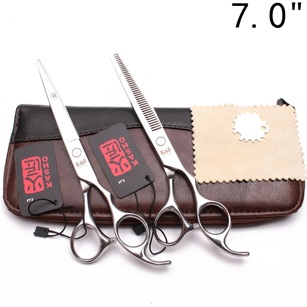 Professional Hair Scissors 5'' 6'' 7'' 8'' Japan Stainless Hairdressing Scissors Barber Thinning Shears Hair Cutting Scissors Halalzen