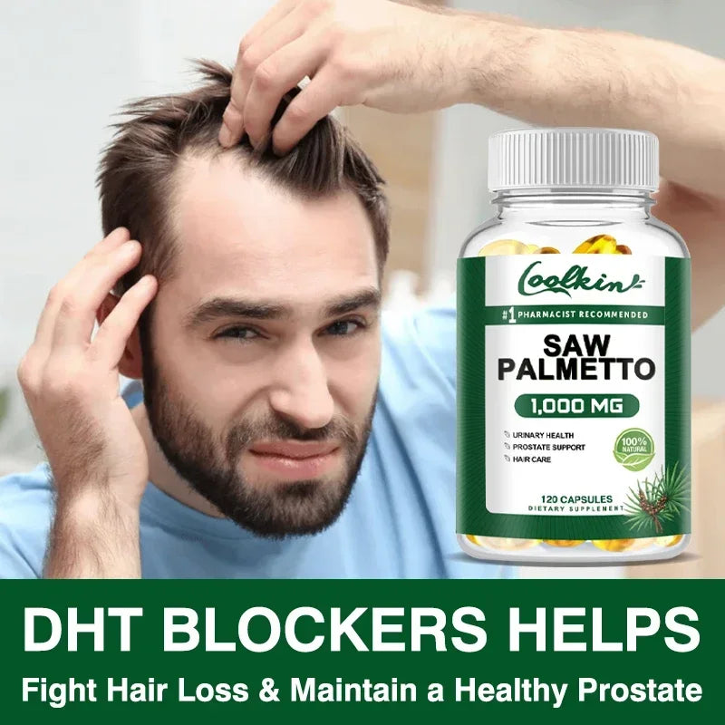 Saw Palmetto - Promotes Hair Growth, Prevents Hair Loss, Reduces Baldness, Supports Healthy Urination Frequency