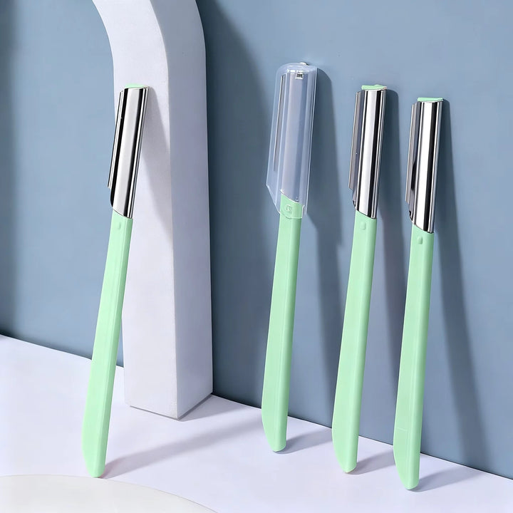 Ultra Sharp Straight Handle Eyebrow Trimmer Durable Safe Universal Home Use Facial Hair Razor Women Grooming Tool Halalzen